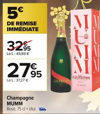 Carrefour Market Mumm champagne offre