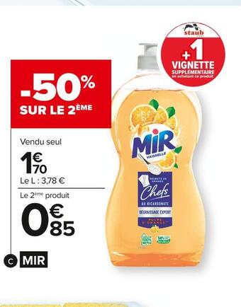 Carrefour Market Mir liquide vaisselle offre