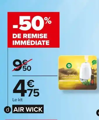 Carrefour Market Air wick kit désodorisant automatique offre