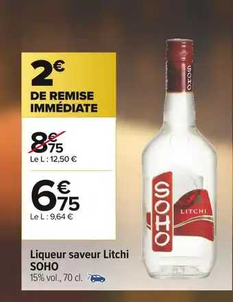 Soho liqueur saveur litchi
