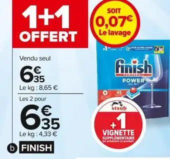 Carrefour Market Finish tablettes lave-vaisselle powerball offre