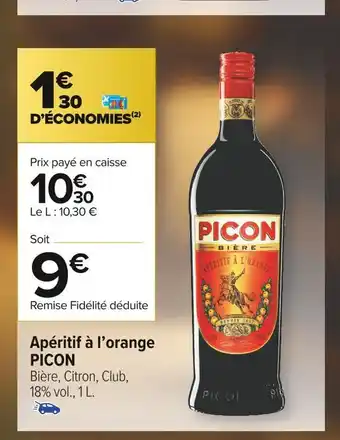 Carrefour Market Picon apéritif à l’orange offre