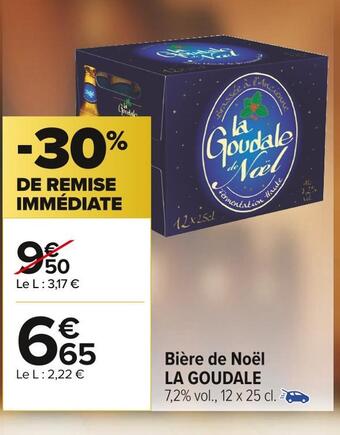 Carrefour Market La goudale bière de noël offre