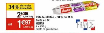 Cora x Carrefour Pâte feuilletée herta offre