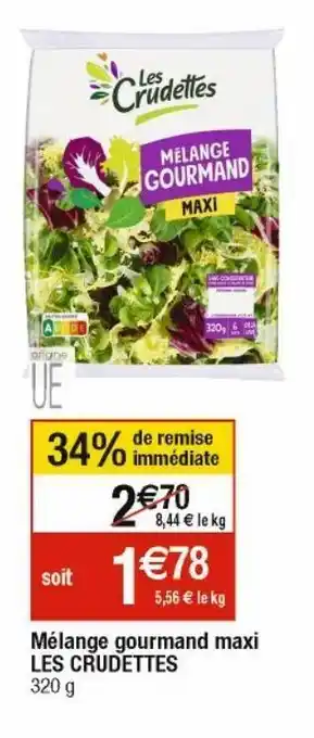 Cora x Carrefour Salade les crudettes offre