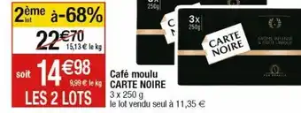 Cora x Carrefour Café moulu carte noire offre