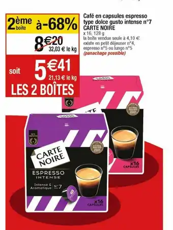 Cora x Carrefour Capsules de café carte noire offre