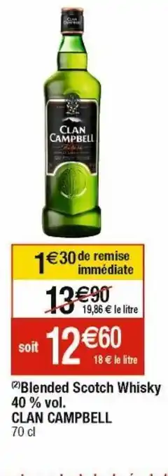 Cora x Carrefour Whisky clan campbell offre