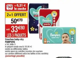 Cora x Carrefour Couches pampers offre