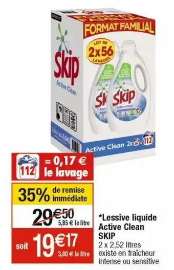 Cora x Carrefour Lessive liquide skip offre
