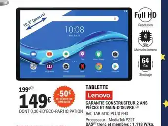 E.Leclerc Tablette Lenovo offre