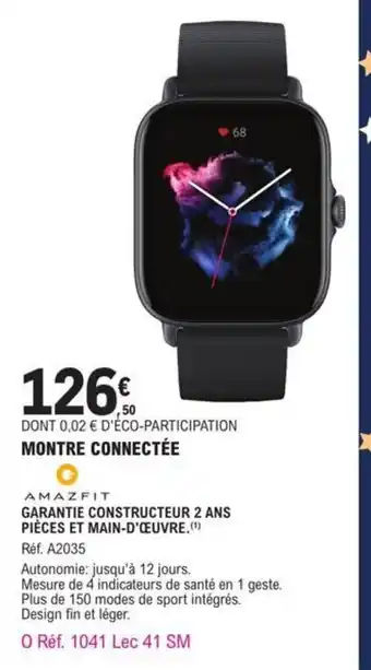 E.Leclerc Montre Connectée offre