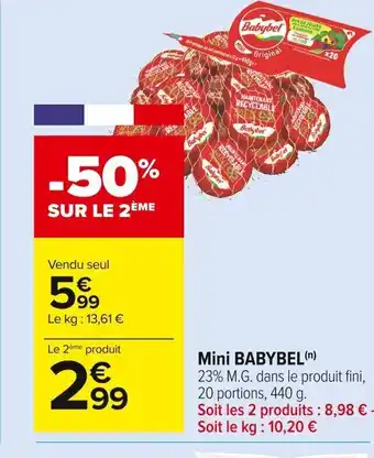 Carrefour Market Mini Babybel offre