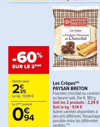 Carrefour Market Les Crêpes Paysan Breton offre
