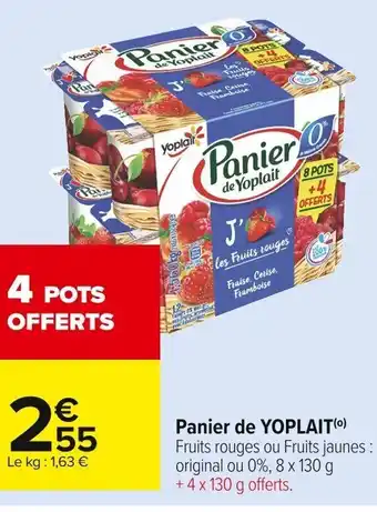 Carrefour Market Panier de Yoplait offre