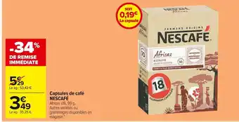 Carrefour Market Capsules de Café Nescafé offre
