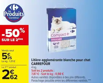Carrefour Market Litière Agglomérante Blanche Pour Chat Carrefour offre