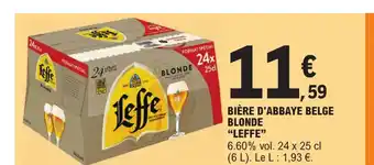 E.Leclerc Biere d'Abbaye belge Blonde Leffe offre