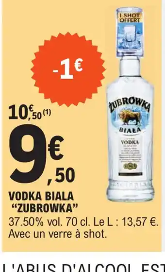 E.Leclerc Vodka Biala Zubrowka offre
