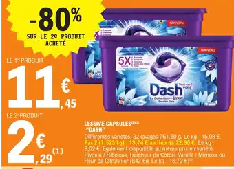 E.Leclerc Lessive Capsules Dash offre