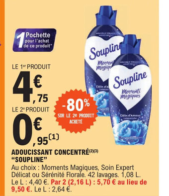 E.Leclerc Adoucissant Concentre Soupline offre
