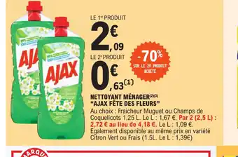 E.Leclerc Nettoyant menager Ajax Fete des Fleurs offre