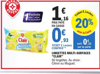 E.Leclerc Lingettes Multi-Surfaces Clair offre
