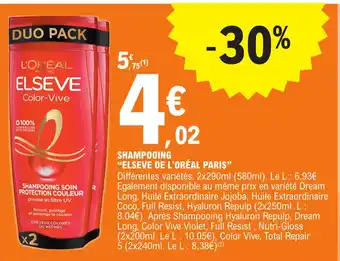 Shampooing Elseve de l'Oreal Paris