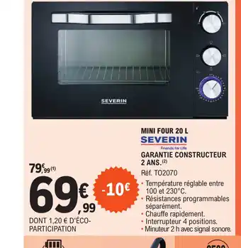 E.Leclerc Mini Four 20L offre