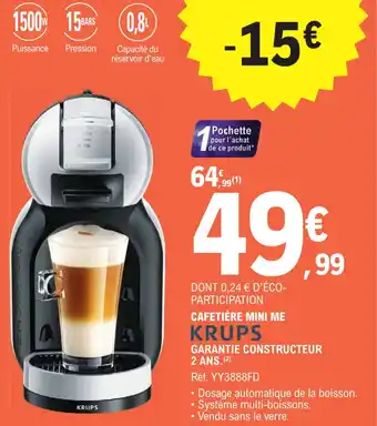 E.Leclerc Cafetiere Mini Me offre