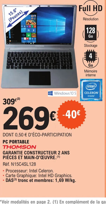 E.Leclerc Thomson PC Portable offre