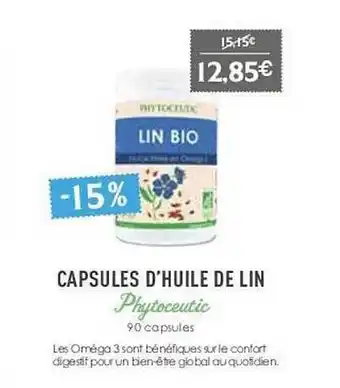 Naturalia Capsules d'huile de lin phytoceutic offre