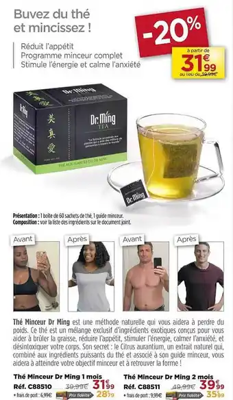 Thé minceur dr ming 1 mois, thé minceur dr m ing 2 mois