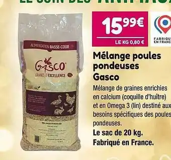 Point Vert Mélange poules pondeuses gasco offre