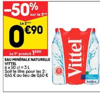 Leader Price Eau minérale naturelle vittel offre