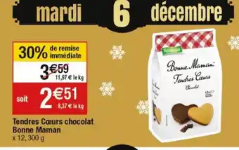 Cora x Carrefour Tendres Coeurs Chocolat Bonne Maman offre