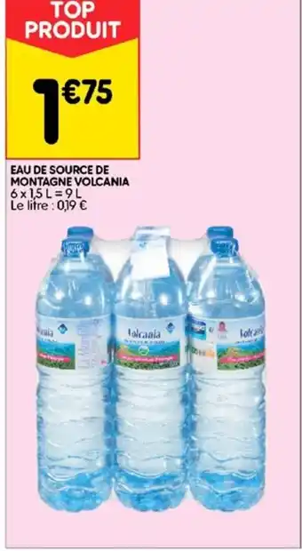 Eau de source de montagne volcania