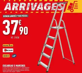 Brico Cash Escabeau 5 marches escalux offre