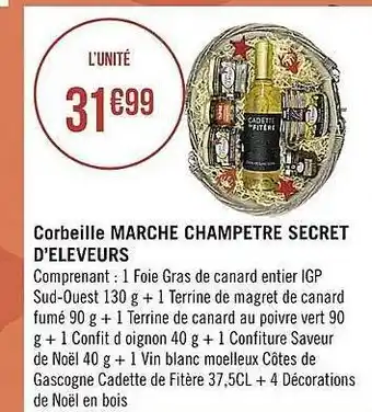 Casino Supermarchés Corbeille marché champêtre secret d'éleveurs offre