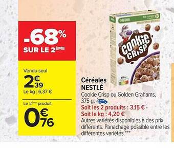 Carrefour Céréales nestlé offre