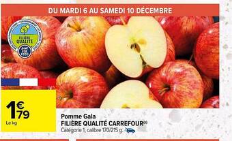 Carrefour Pomme gala filière qualité carrefour offre