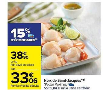Carrefour Noix de saint-jacques offre