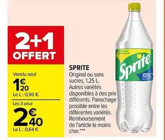 Carrefour Sprite offre