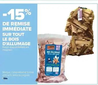 Carrefour Le bois d'allumage woodstock offre