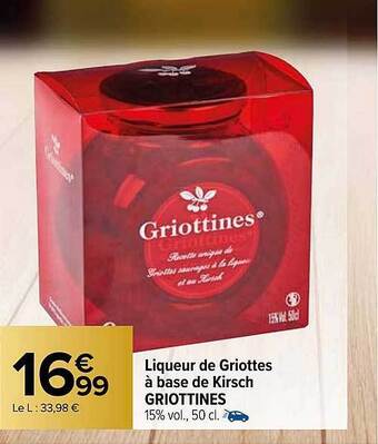 Carrefour Liqueur de griottes à base de kirsch griottines offre