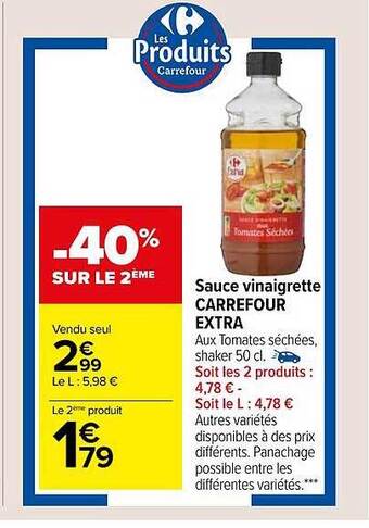Carrefour Market Sauce vinaigrette carrefour extra offre