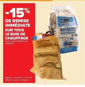 Carrefour Market Le bois de chauffage offre