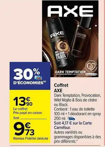 Carrefour Market Coffret axe offre
