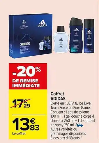 Carrefour Market Coffret adidas offre