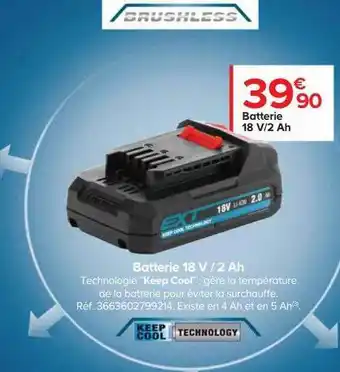 Castorama Batterie 18v-2 ah offre